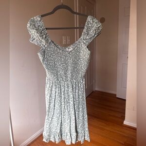 Passport Light Green Floral Mini Dress